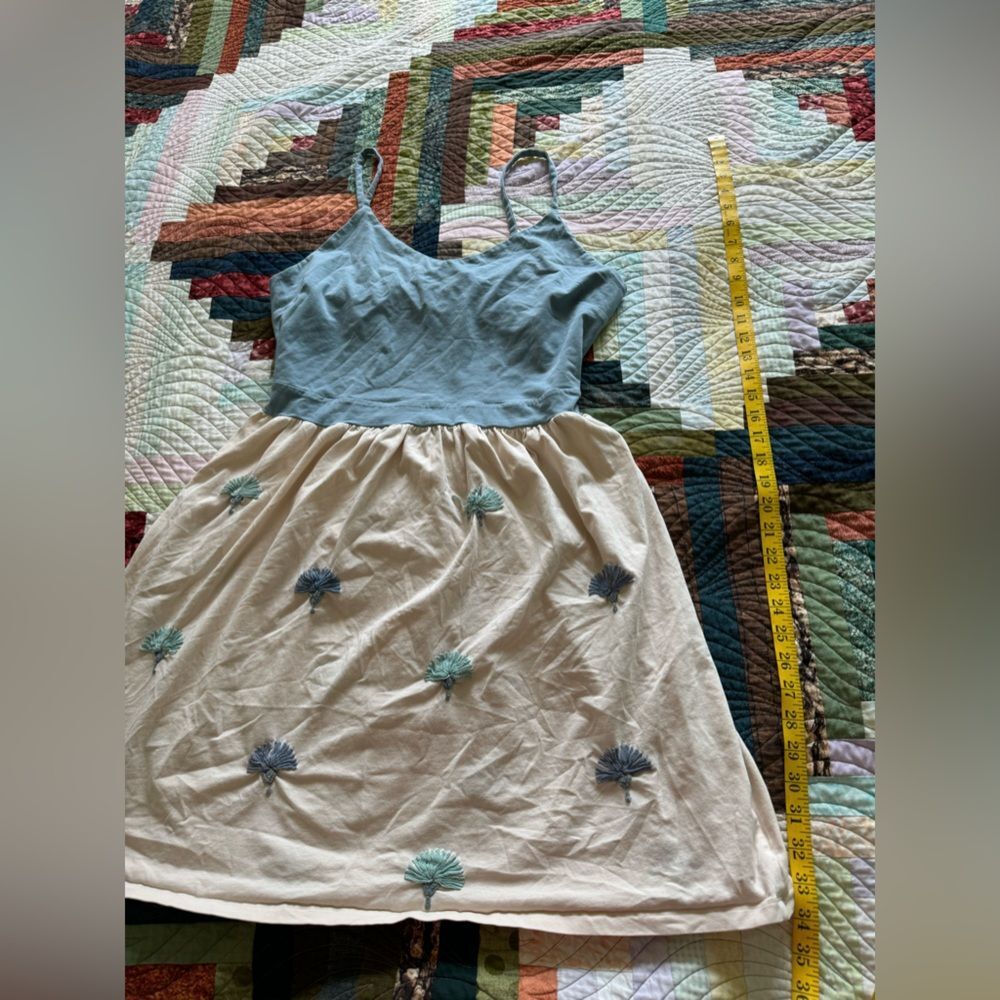 Synergy Organic Clothing Blue and Cream Dress - Picture 9 of 9